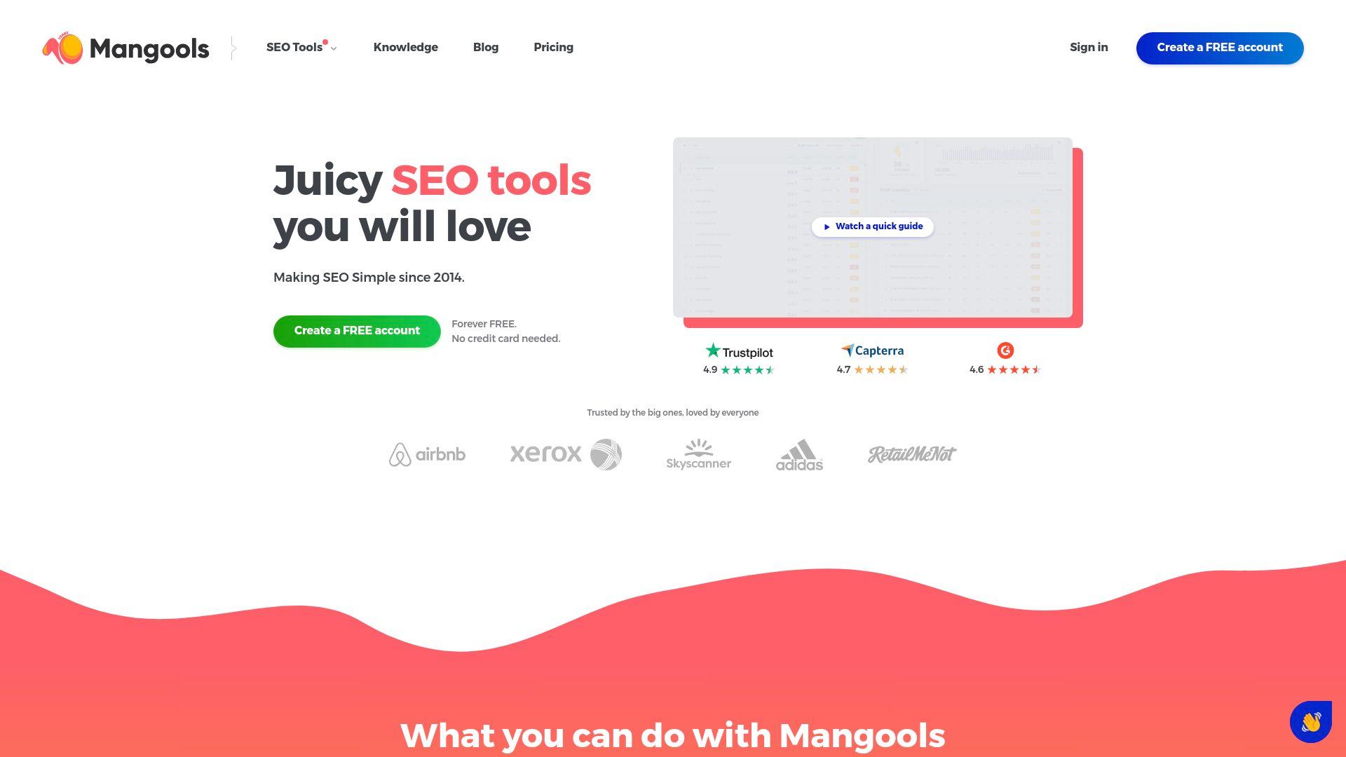 Mangools screenshot