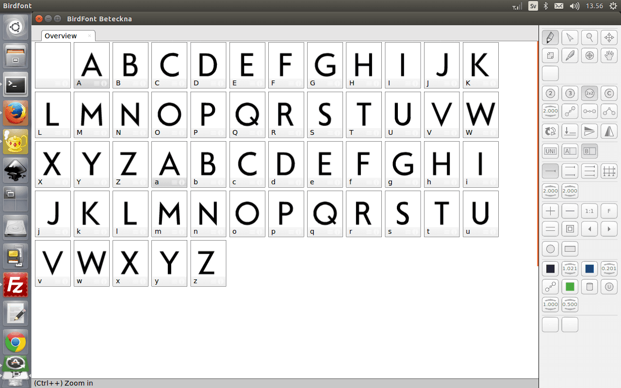 Birdfont screenshot