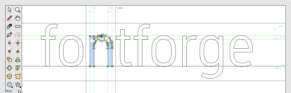 FontForge screenshot