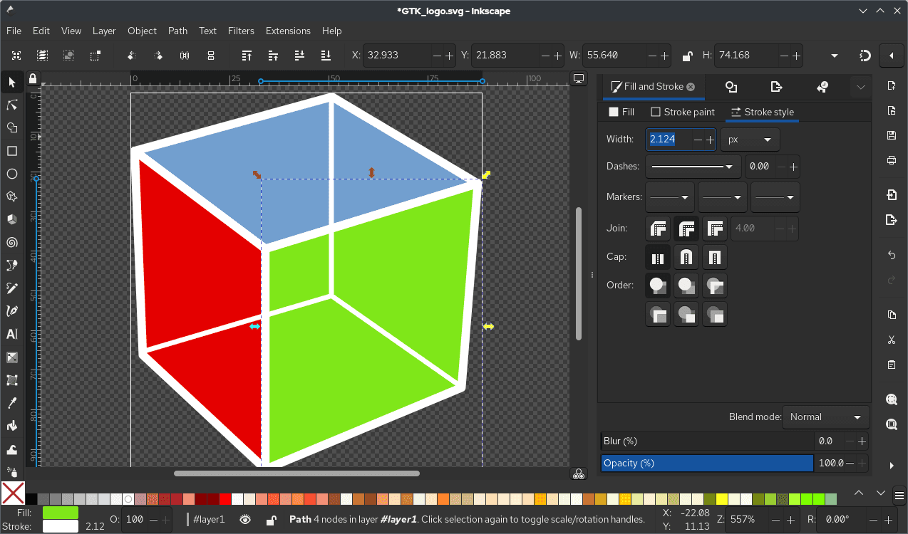 Inkscape screenshot