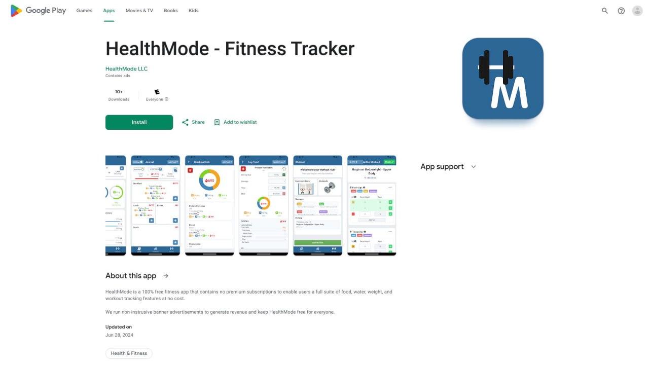 HealthMode: Fitness for Free screenshot